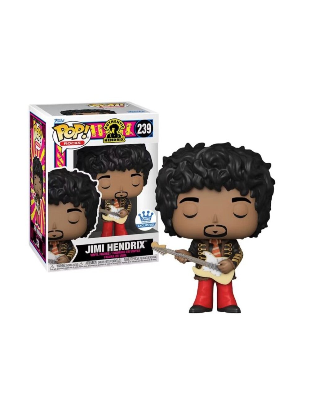 Funko Pop! Rocks Jimi Hendrix #239 Exclusive Vinyl Figure Authentic Hendrix Desi
